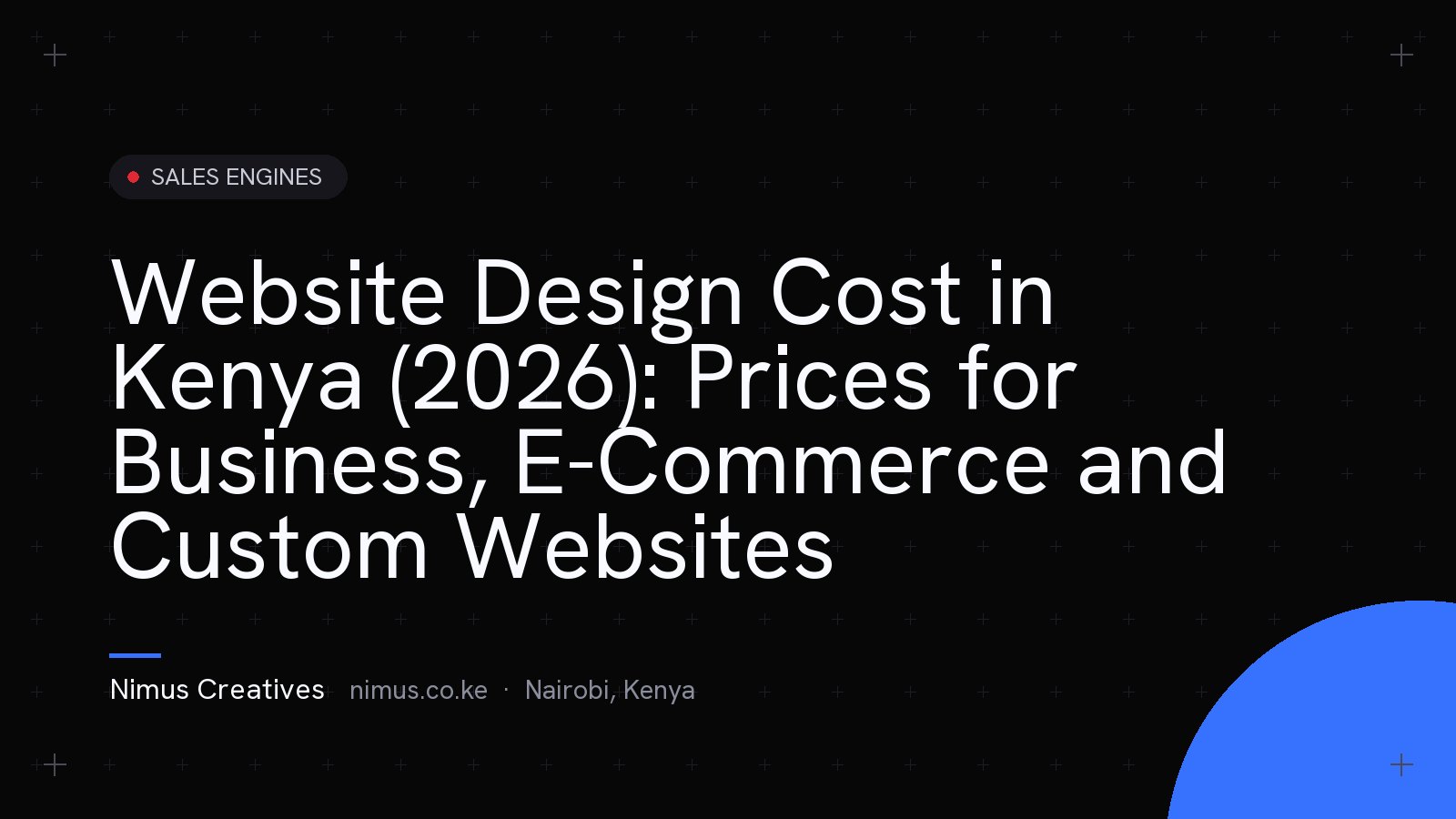 Website Design Cost in Kenya (2026): Prices for Business, E-Commerce and Custom Websites